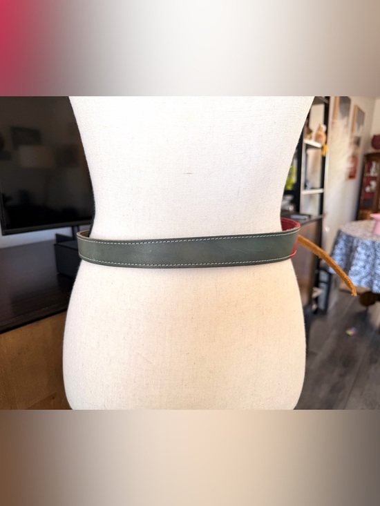 Colorblock Leather Waist Belt main image 5